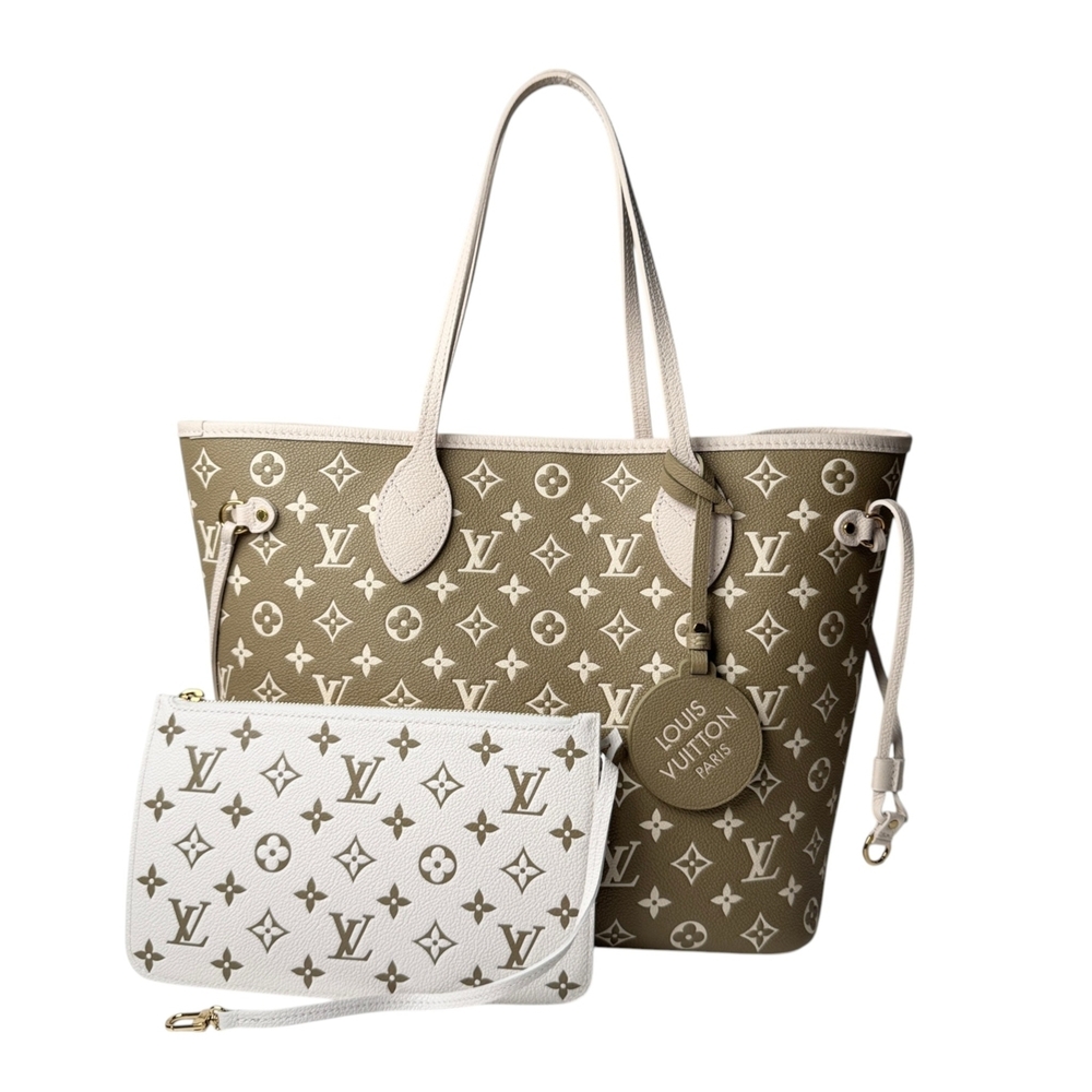 Louis Vuitton Monogram Empreinte Neverfull MM with pouch M46102 IC Shoulder b...